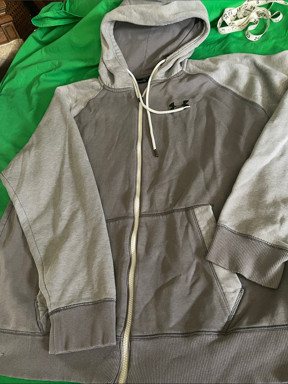 Under Armour Two-Tone Gray Full-Zip Hoodie